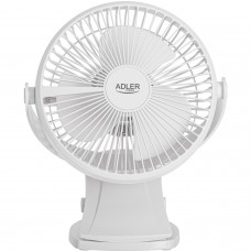 Вентилятор AdlerAD 7342 white настільний/ акумуляторний/ 5Вт/ D=15.5см/ USB-C/ білий (AD7342W)