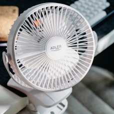 Вентилятор AdlerAD 7342 white настільний/ акумуляторний/ 5Вт/ D=15.5см/ USB-C/ білий (AD7342W)