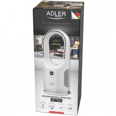 Вентилятор AdlerAD 7343 настільний/ безлопатевий/ акумуляторний/ 5Вт/ Li-ion 2200mAh/ USB-C/ білий (AD7343)