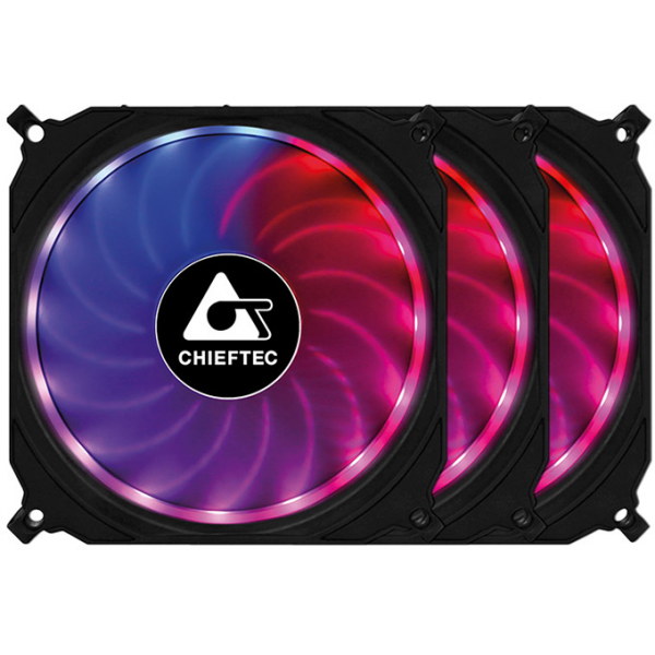 Вентилятор для корпуса 120mm*3 Chieftec Tornado CF-3012-RGB fan set (CF-3012-RGB)