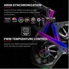 Вентилятор для корпуса 120mm*3 Xilence GAMING XPF360R.ARGB PWM REVERSE (XF073)