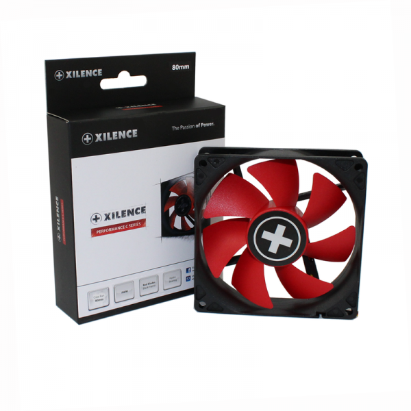 Вентилятор для корпуса 80mm Xilence Performance C XPF80.R.PWM Red/Black, Retail Box (XF040)