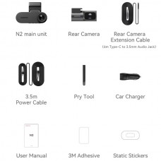 Відеореєстратор DDPAI Dashcam N2 + камера заднього виду (6934915204946)