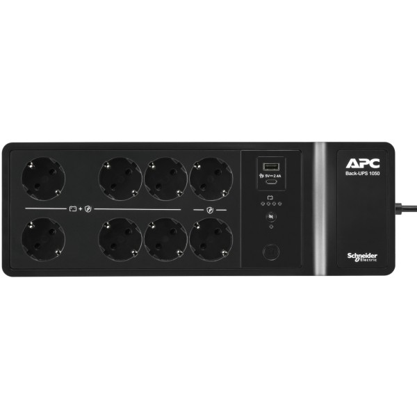 ДБЖ APC Back UPS 1050VA/600W, USB charging port, USB, 6+2 Schuko, (BE1050G2-GR) (BE1050G2-GR)