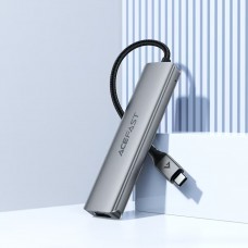 Док-станція USB3.0 Type-C --&gt HDMI4K/3xUSB-A 3.0/USB-C PD 90W Hub 5-in-1 J16 Acefast (6974316285915)