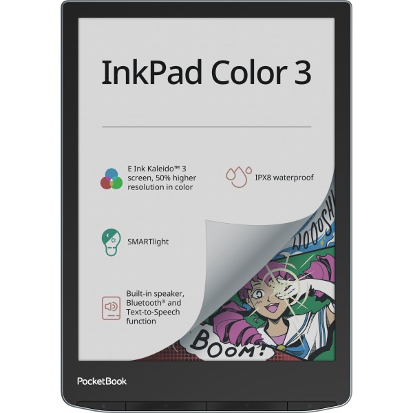 Електронна книжка PocketBook InkPad Color 3 (PB743K3), IPX8, Stormy Sea (PB743K3-1-CIS)
