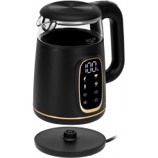 Електрочайник Adler AD 1305 black gold 1850-2200Вт/ 1.7л/ скло/ встановлення температури/ (AD1305BG)