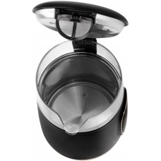 Електрочайник Adler AD 1305 black gold 1850-2200Вт/ 1.7л/ скло/ встановлення температури/ (AD1305BG)