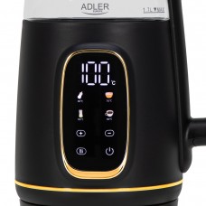 Електрочайник Adler AD 1305 black gold 1850-2200Вт/ 1.7л/ скло/ встановлення температури/ (AD1305BG)