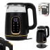 Електрочайник Adler AD 1305 black gold 1850-2200Вт/ 1.7л/ скло/ встановлення температури/ (AD1305BG)