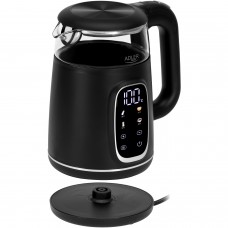Електрочайник Adler AD 1305 black silver 1850-2200Вт/ 1.7л/ скло/ встановлення температури/ (AD1305BS)
