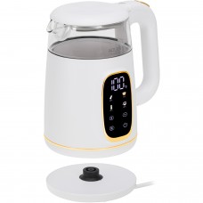 Електрочайник Adler AD 1305 white gold 1850-2200Вт/ 1.7л/ скло/ встановлення температури/ (AD1305WG)