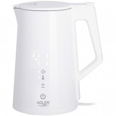 Електрочайник Adler AD 1345 white 1850-2200Вт/ 1.7л/ STRIX/ встановлення температури/ (AD1345W)