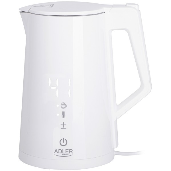 Електрочайник Adler AD 1345 white 1850-2200Вт/ 1.7л/ STRIX/ встановлення температури/ (AD1345W)