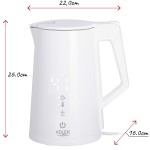 Електрочайник Adler AD 1345 white 1850-2200Вт/ 1.7л/ STRIX/ встановлення температури/ (AD1345W) Електрочайник Adler AD 1345 white 1850-2200Вт/ 1.7л/ STRIX/ встановлення температури/ (AD1345W)