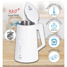 Електрочайник Adler AD 1345 white 1850-2200Вт/ 1.7л/ STRIX/ встановлення температури/ (AD1345W)