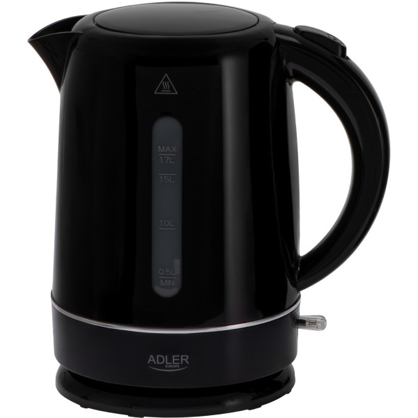 Електрочайник Adler AD 1385 black 2200Вт/ 1.7л/ пластик/ автовимкнення/ чорний (AD1385B)