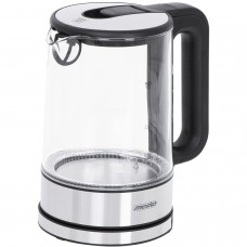 Електрочайник Mesko MS 1301 black 1850-2200Вт/ 1.7л/ скло/ встановлення температури (MS1301B)