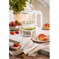 Електрочайник Mesko MS 1301 white 1850-2200Вт/ 1.7л/ скло/ встановлення температури (MS1301W)