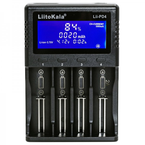 Зарядний пристрій LiitoKala Lii-PD4, 4x(LiOn/LiFePO4/NiMH/NiCd), display (Lii-PD4)