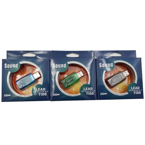 Звукова карта USB AUX jack, 2*TRS (Mic + Ear) (3D Sound) RTL (B00443)