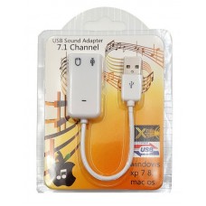 Звукова карта USB AUX jack, 2*TRS (Mic + Ear) Virtual 7.1 Channel, RTL (B00516)