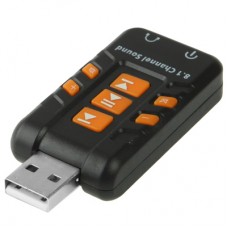 Звукова карта USB AUX jack, 2*TRS (Mic + Ear) Virtual 8.1 Channel чорний, RTL (B00226)