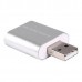 Звукова карта USB AUX jack, 2*TRS (Mic + Ear), C-Media chip, RTL, срібляста (B00668)