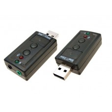 Звукова карта USB AUX jack, 2*TRS (Mic + Ear), Virtual 7.1 Channel, RTL (B00650)