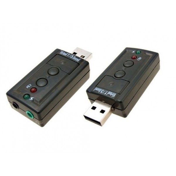 Звукова карта USB AUX jack, 2*TRS (Mic + Ear), Virtual 7.1 Channel, RTL (B00650)
