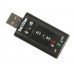 Звукова карта USB AUX jack, 2*TRS (Mic + Ear), Virtual 7.1 Channel, RTL (B00650)