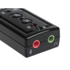 Звукова карта USB AUX jack, 2*TRS (Mic + Ear), Virtual 7.1 Channel, RTL (B00650)