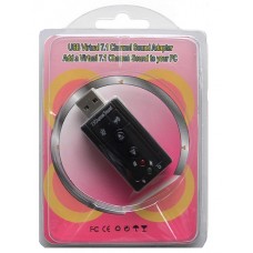 Звукова карта USB AUX jack, 2*TRS (Mic + Ear), Virtual 7.1 Channel, RTL (B00650)