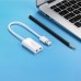 Звукова карта USB AUX jack, TRRS (Mic + Ear), ALC4042 15cm Ugreen Біла US205 (30143)