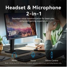 Звукова карта USB AUX jack, TRRS Ear, 0.25 м 96 кГц/24 біт 2-в-1 DSP шумозаглушення Vention (CVEBC)