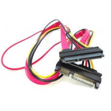 Кабель живлення (подовжувач) SATA 7+15pin M/F, 0.3м (S0703)