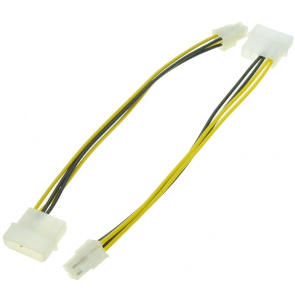 Кабель живлення для процесора Molex M - 4 pin F, 0.2м (S0719)