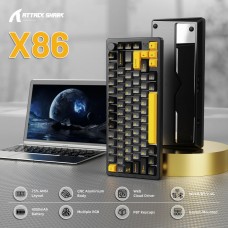 Клавіатура ігрова механічна Attack Shark X86 82кл. RGB, Wireless, Matcha Switch, Star Black (X86SB_AS)