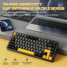 Клавіатура ігрова механічна Attack Shark X86 82кл. RGB, Wireless, Matcha Switch, Star Black (X86SB_AS)