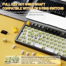 Клавіатура ігрова механічна Attack Shark X86 82кл. RGB, Wireless, Matcha Switch, Star Black (X86SB_AS)