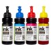 Комплект Colorway чорнил Epson L-100/200 (4х100мл) BK/С/M/Y (CW-EW101SET01)