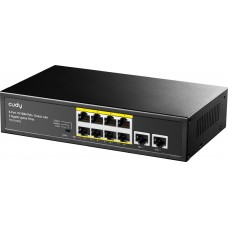 Комутатор Cudy FS1010PG, 8 портовий 10/100M PoE+ Switch with 2 Gigabit Uplink Ports 120W (FS1010PG)