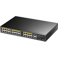 Комутатор Cudy FS1026PS1, 24 порт10/100M PoE+ Switch with 2 Gigabit Port+ 1SFP 300W (FS1026PS1)