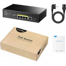 Комутатор Cudy GS1005PTS1, 5 порт Gigabit PoE+ Switch with 1 SFP Port 120W (GS1005PTS1)
