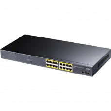 Комутатор Cudy GS1020PS2, 16-Port Gigabit PoE+ Switch with 2 Gigabit SFP ports 200W (GS1020PS2)