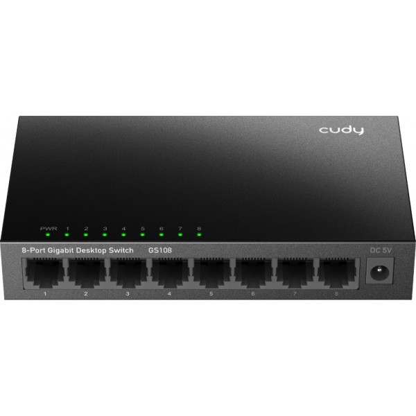 Комутатор Cudy GS108, 8 портовий Gigabit Metal Desktop Switch (GS108)