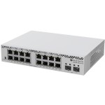 Комутатор Mikrotik CSS318-16G-2S+IN, 16x Gigabit Ethernet ports, 2x 10G SFP+ ports, 16 MB FLASH, SwO (CSS318-16G-2S+IN)