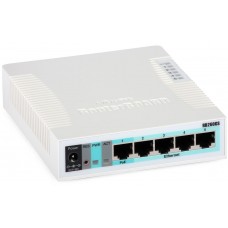 Комутатор Mikrotik RB260GS, 5 Gigabit ports and SFP cage, SwOS, plastic case, PSU (CSS106-5G-1S)