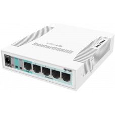 Комутатор Mikrotik RB260GS, 5 Gigabit ports and SFP cage, SwOS, plastic case, PSU (CSS106-5G-1S)