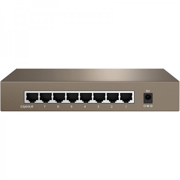 Комутатор TENDA TEG1008D 8port 10/100/1000 BaseTX, desktop, метал (TEG1008D)